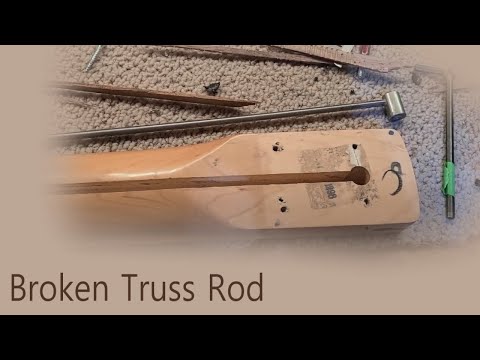 Step-by-step process of a truss rod replacement on a 1998 Squier P-Bass