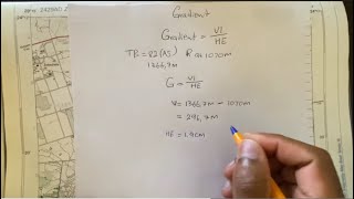 Geography Mapwork: How to calculate Gradient (Slope) on a map
