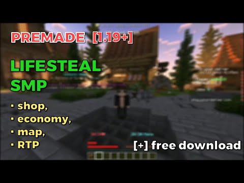 Minecraft Premade Lifesteal Smp DOWNLOAD 1.19 | Shops , custom terrain , rtp , ranks