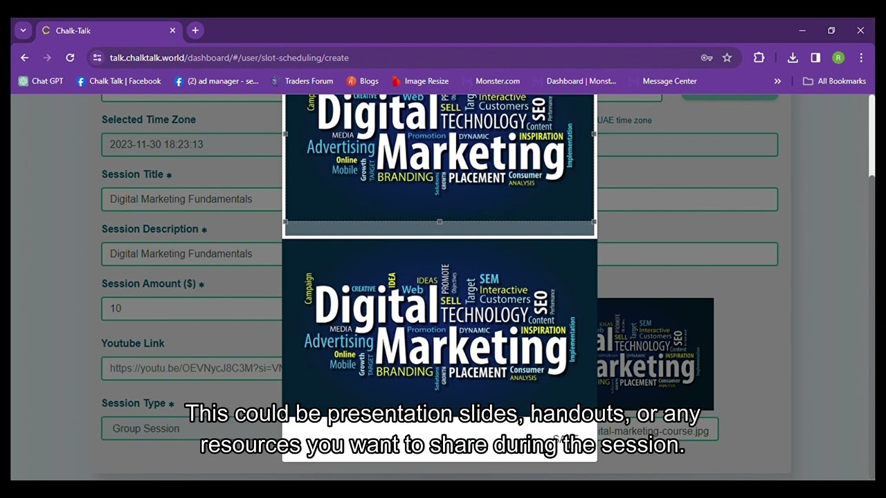 Chalk Talk - Create Session Tutorial