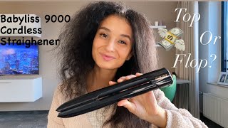 Babyliss 9000 Cordless Straighener - Tested On Thick & Curly Hair | SihamSoleil