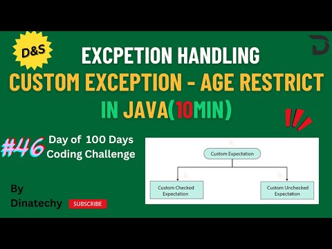 How to Create Custom Exception in Java | Tamil Tutorial | DinaTechy Java Series #java #exception