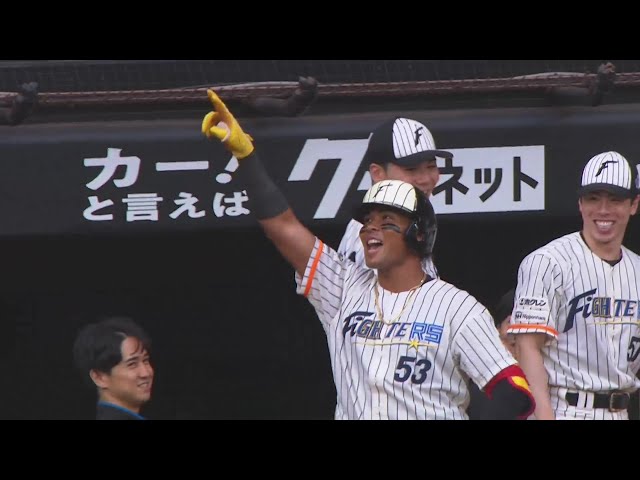 【1回裏】初球打ち!! ファイターズ・水谷瞬 先頭打者ホームランで先制!!  2024年7月17日 北海道日本ハムファイターズ 対 東北楽天ゴールデンイーグルス