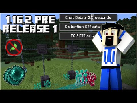 Minecraft 1.16.2 - Pre-Release 1 : Modif ender pearl, chaîne horizontale & new options !!