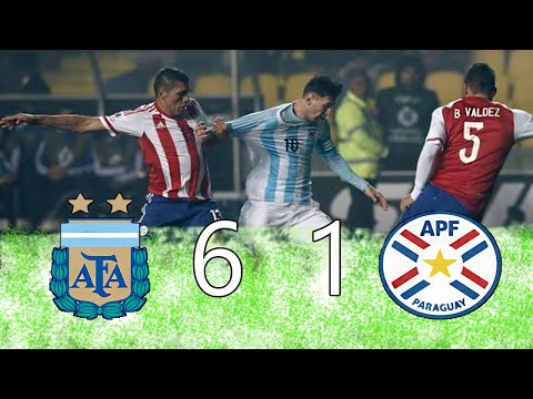 Argentina 6 vs Paraguay 1 - Semifinales Copa América 2015 - Partido Completo