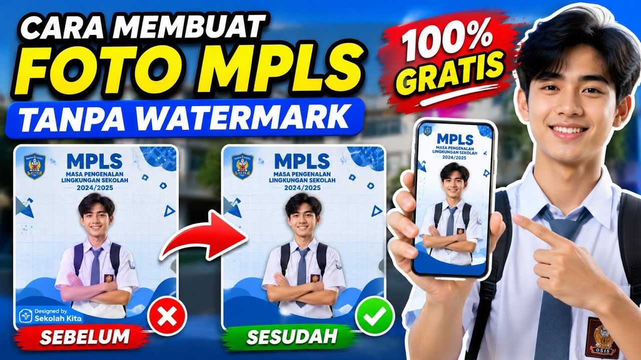 Cara Membuat Foto MPLS Tanpa Watermark Secara Gratis, Hasil HD!