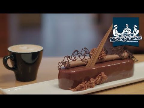 Pairing a dark roast coffee with a chocolate fondant sponge