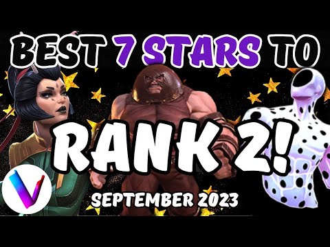 Best 7 Stars to Rank 2 - September 2023 - R2 7 Star Champions - Silk, Sunspot, Photon, Hulk MCoC