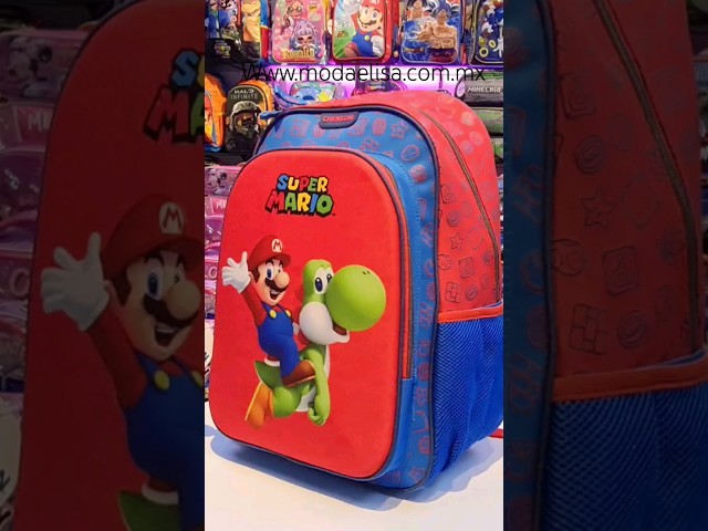 Vídeo relacionado con Super Mario Mochila Mario para niños y niñas | Mochila Nintendo escolar negra Toad Mushroom para niños | Bolsa Gamer Con Correas Ajustables