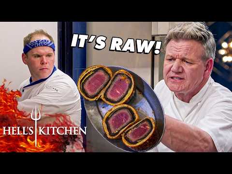Chef Ramsay's Fuming over Raw Lamb & Wellingtons | Hell's Kitchen