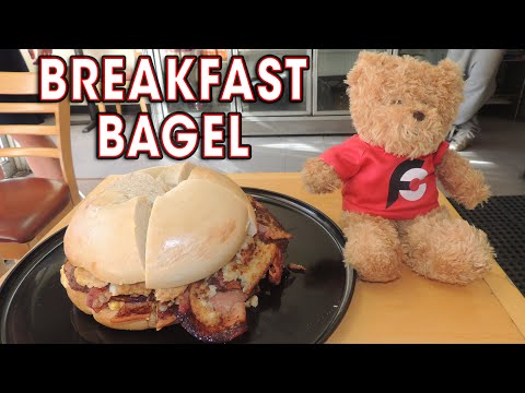 BREAKFAST BAGEL SANDWICH CHALLENGE!!