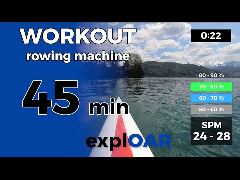 (22.01) 45 min rowing machine workout - many power bursts