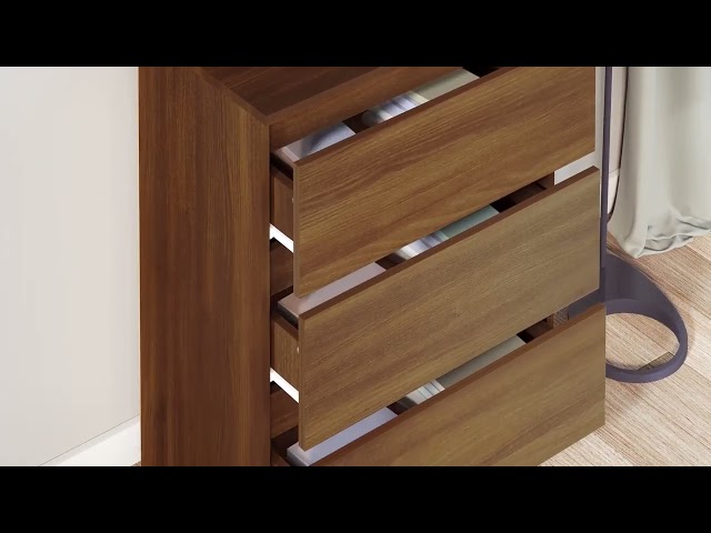 Vidéo teaser pour 815512 vidaXL Sideboard Brown Oak 60x35x76 cm Engineered Wood