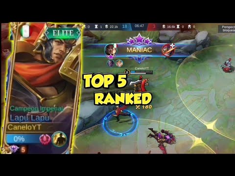 TOP 5 RANKED LAPU LAPU BEST BUILD MLBB/ TOP 5 LAPU LAPU LA MEJOR BUILD OF MEXICAN