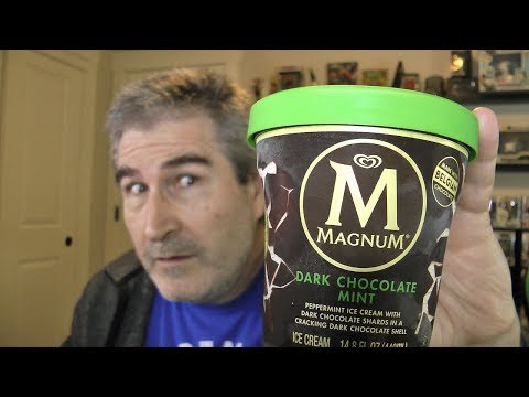 Trying Magnum Dark Chocolate Mint Ice Cream For The First Time! 🍫🍦
