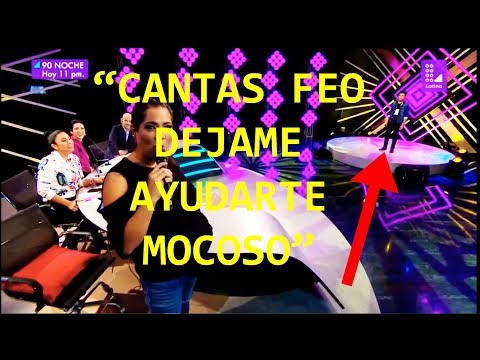 KATIA PALMA CANTANDO "HECHAME LA CULPA" CON PÁRTICIPANTE DE "YOSOY 2018"