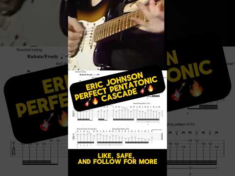 Eric Johnson perfect Pentatonic Cascade cliffs of Dover with tabs and analysis!!!