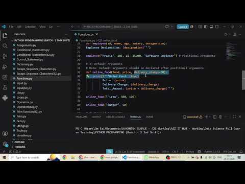 Python Lecture Batch 2 Functions In Python Part 2