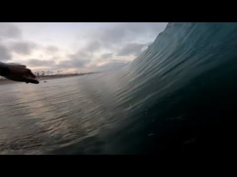 Calm morning at Huntington Beach beautiful waves today !! POV SURF