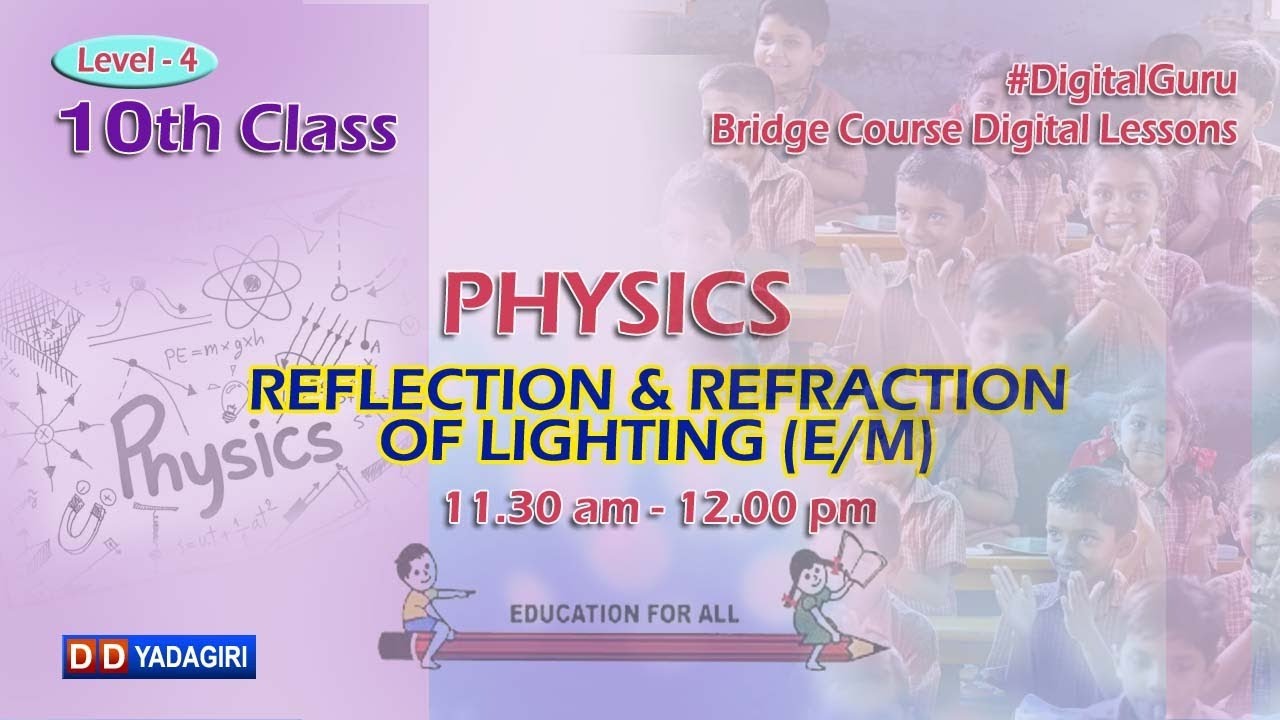 (Level-4) 10th Class Physics (E/M) || Reflection & Refraction of Light || July 02, 2021