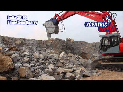 India 2 x XR 60 in Limestone Quarry - hydraulic breakers and hammers