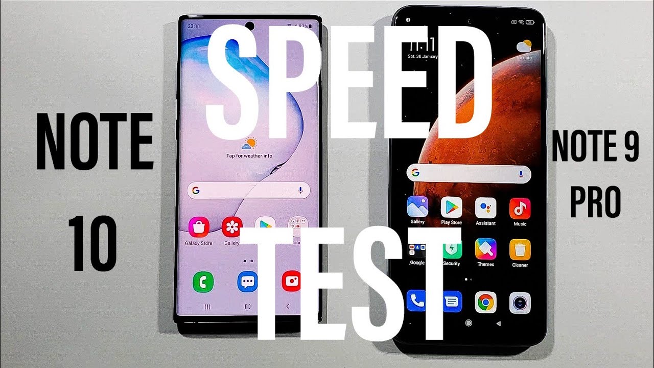 Samsung Note 10 vs Redmi Note 9 Pro Comparison Speed Test