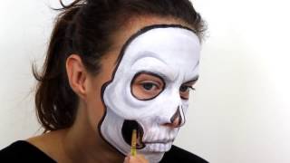 Halloween Advanced Skull Face Paint Tutorial