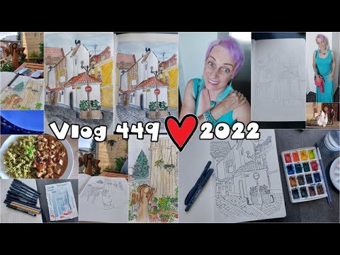 Vlog 449/22 - urban sketching, test linerů, recept a hvězdárna