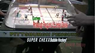 preview picture of video '#176 Custom SUPER CHEXX  Bubble Hockey PENGUINS vs DEVILS! TNT Amusements'