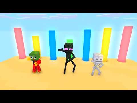 Zombie x Squid Game Doll Rich & Poor Run Challenge -  Minecraft Animation