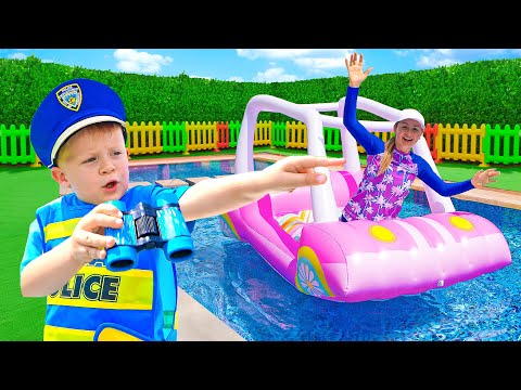 Thrilling  Police Water Rescue Mission with Oliver and Mom