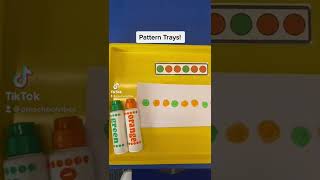 Pattern Trays #patterns #preschoolactivities #preschoolteacher #shorts #homeschoolmom #kindergarten