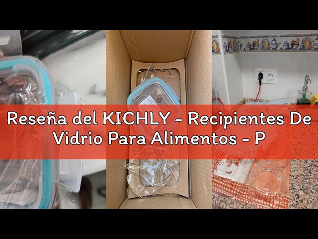 Vídeo relacionado con KICHLY - Recipientes De Vidrio Para Alimentos - Paquete De 12 Recipientes Herméticos Para Alimentos Con Tapas Transparentes - Aptos Para Lavavajillas Y Microondas, Sin BPA