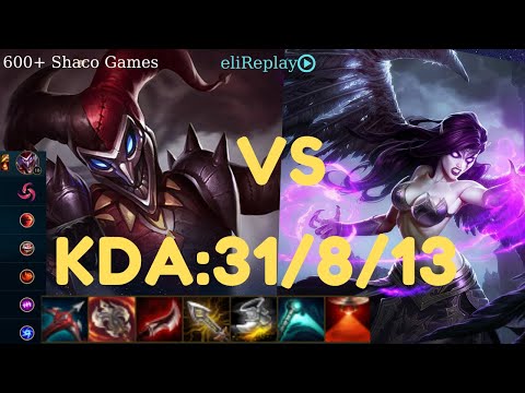 Shaco vs Morgana (JUNGLE ) -  KDA : 31/ 8 /13 | EUNE Diamond 1 | League of Legends