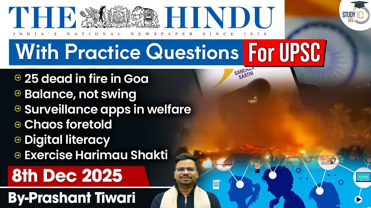 The Hindu Analysis | 8th December 2025 | The Hindu News Paper Today With Practice Questions