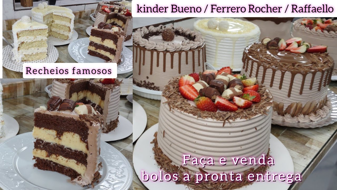 TRÊS SABORES / BOLOS DE SUCESSO PARA VITRINE /UMA MASSA PROFISSIONAL E TRÊS BOLOS/ RECEITA COMPLETA