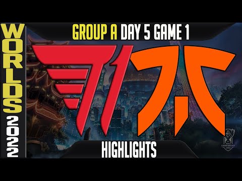 T1 vs FNC Highlights | Worlds 2022 Day 5 Group A Game 2 | T1 vs Fnatic