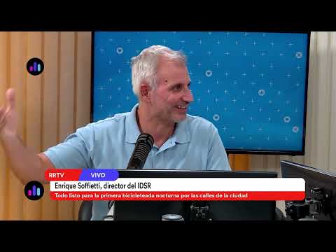 Enrique Soffietti - Dir. del IDSR | Primera bicicleteada nocturna por las calles de la ciudad