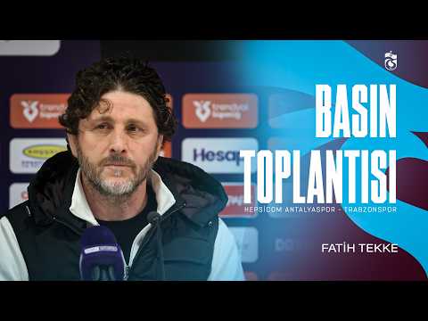 Teknik Direktörümüz Fatih Tekke'nin Hesapcom Antalyaspor maçı değerlendirmesi