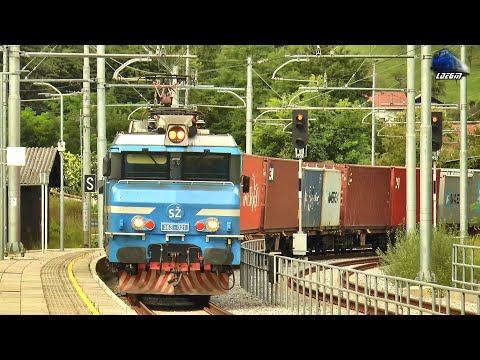Trains in Rimske Toplice Station, Slovenia - 07 September 2025