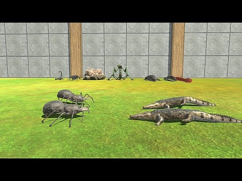 2 VS 2 GIANT INVERTEBRATES VS REPTILES  - Animal Revolt Battle Simulator