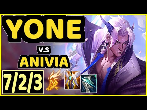 DOVE (YONE) vs ANIVIA - 7/2/3 KDA MID GAMEPLAY - KR Ranked MASTER