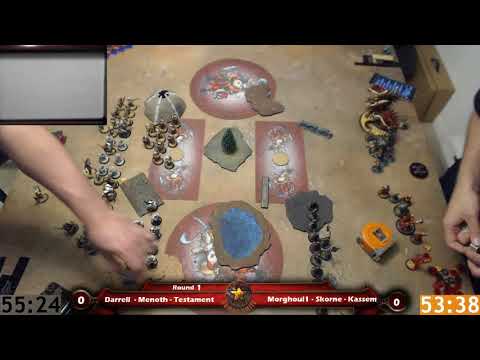 Warmachine Hordes - Menoth (Testament) Vs. Skorne (Morghoul1)