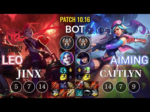 SB Leo Jinx vs KT Aiming Caitlyn Bot - KR Patch 10.16