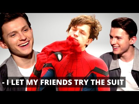 Tom Holland Lets His Friends Try On The Spider-Man suit (+ Cumberbatch Avengers Infinity War)