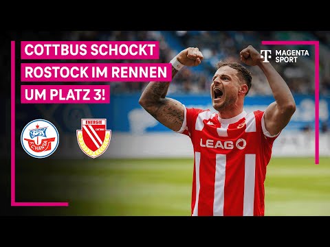 F.C. Hansa Rostock - FC Energie Cottbus, Highlight mit Live-Kommentar | 3. Liga | MAGENTA SPORT
