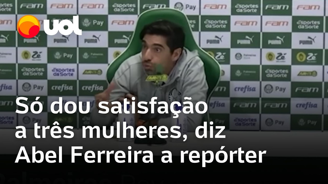 Abel Ferreira à repórter em entrevista: 'Só 3 mulheres têm direito de me pedir explicações'; vídeo