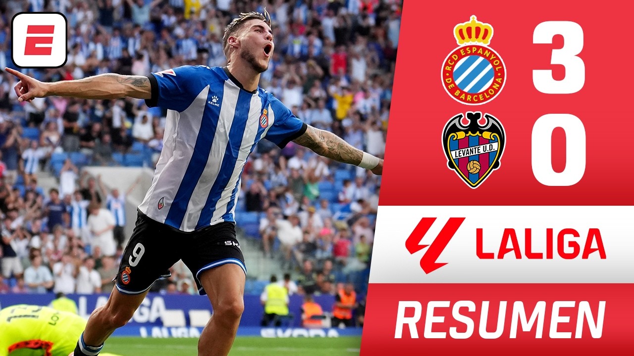 ESPANYOL arrancó temporada de LA LIGA con GOLEADA vs LEVANTE. Doblete de Roberto Fernández | Resumen