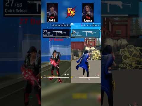 JOTA VS LUNA CHARACTER ABILITY TEST #freefire #shorts #youtubeshorts