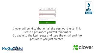 How to reset your password in Clover Dashboard